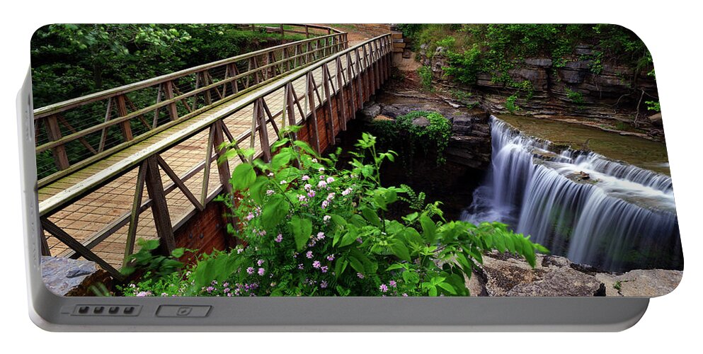  Portable Battery Charger featuring the photograph Benton Falls by William Rainey