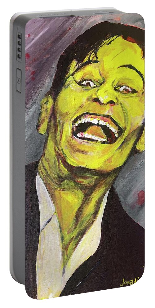 Renfield Portable Battery Charger featuring the painting Bernard Jukes as Renfield by Jonathan Morrill