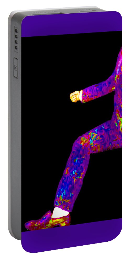 Abstract Portable Battery Charger featuring the digital art Best Foot Forward Abstract by Ronald Mills