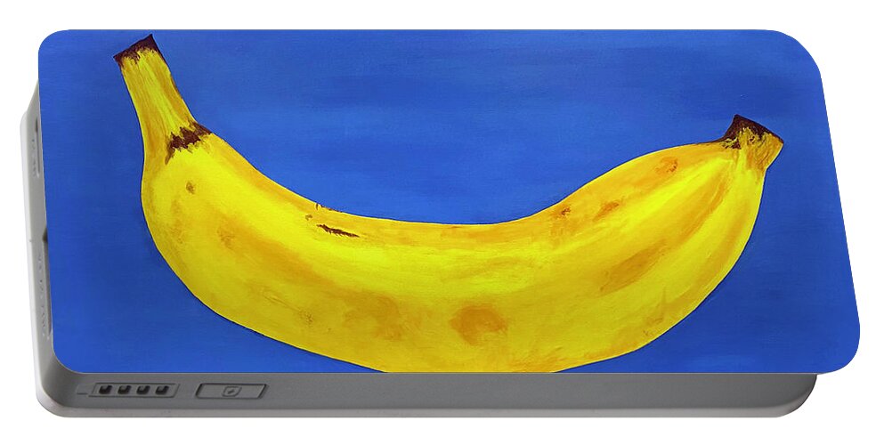 Banana Portable Battery Charger featuring the painting Big Banana by Thomas Blood