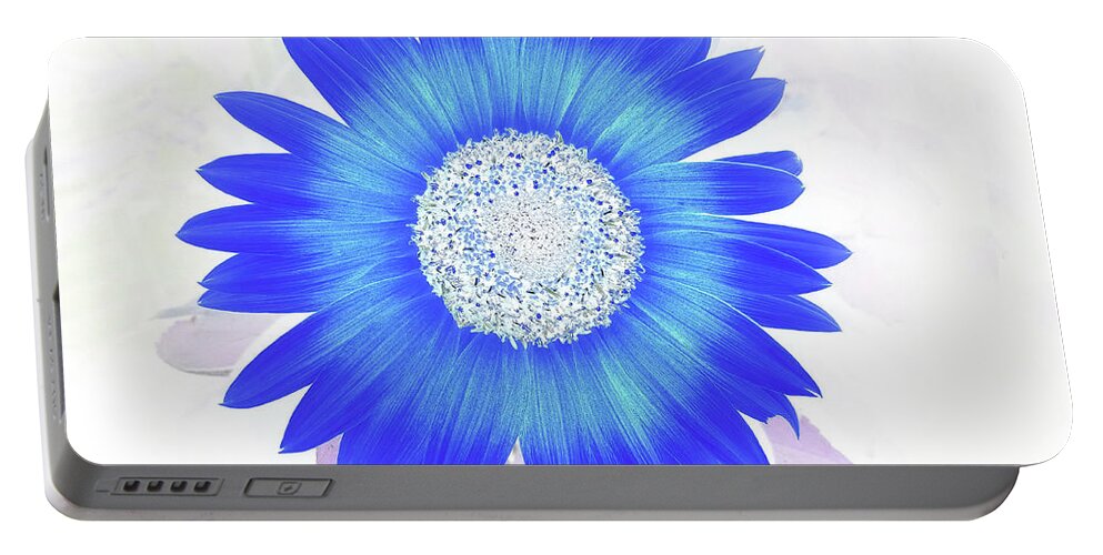 Flower Portable Battery Charger featuring the photograph Blue Flower Power by Missy Joy