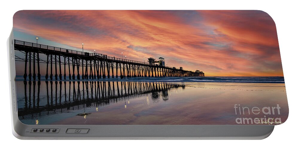 Beach Portable Battery Charger featuring the photograph Big Reflections at Low Tide by David Levin