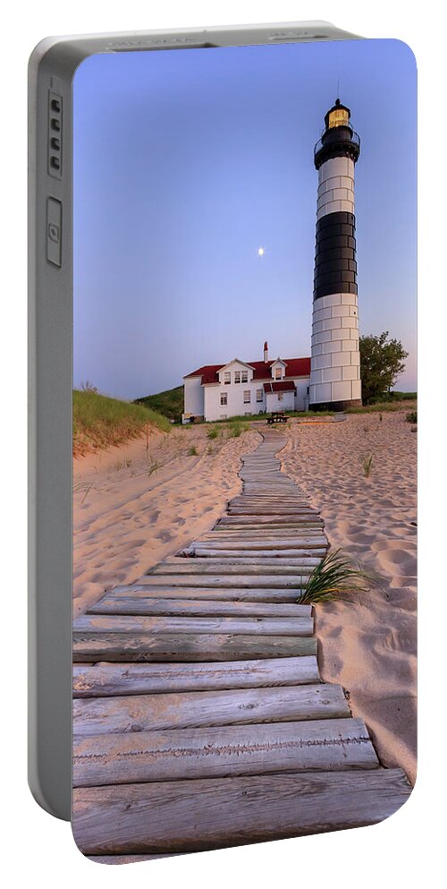3scape Photos Portable Battery Charger featuring the photograph Big Sable Point Lighthouse by Adam Romanowicz