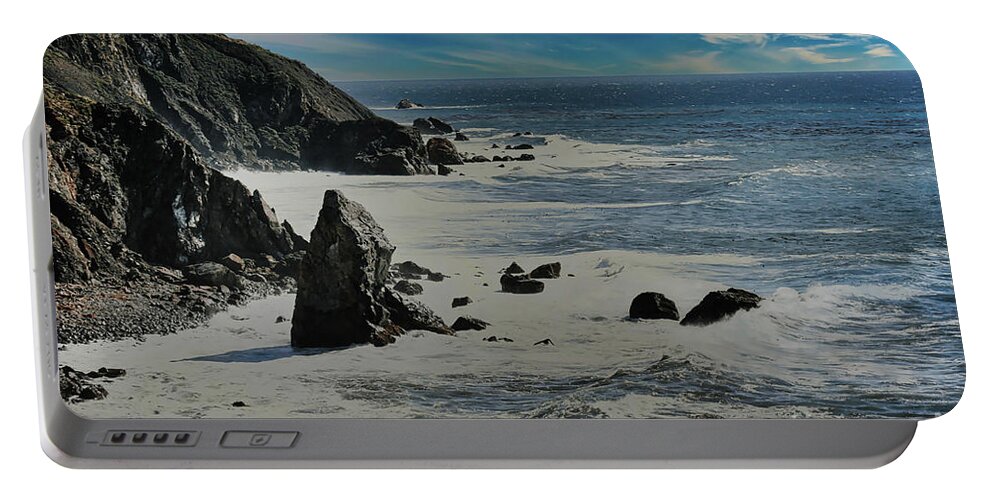 California Portable Battery Charger featuring the photograph Big Sur California Coastline by Chuck Kuhn