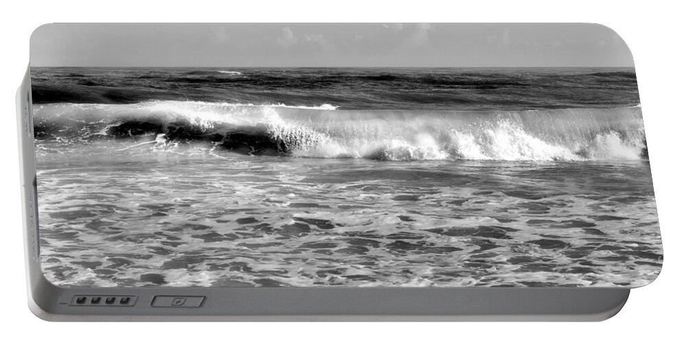 Ocean Portable Battery Charger featuring the photograph Black and white Ocean Photo 177 by Lucie Dumas