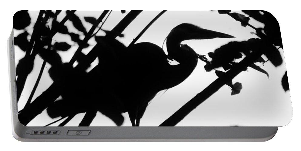  Portable Battery Charger featuring the photograph Black Heron by Michelle Hauge