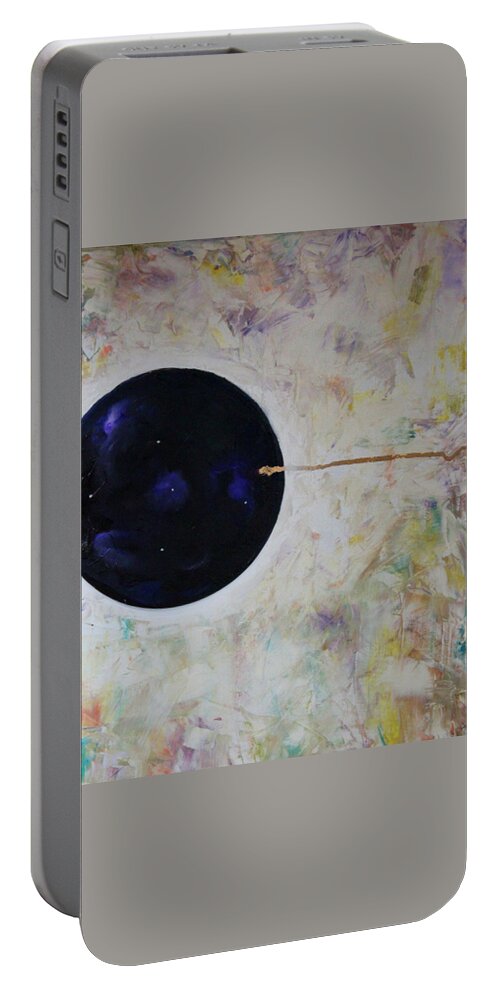 Modern Art Portable Battery Charger featuring the painting Dark by John Palliser