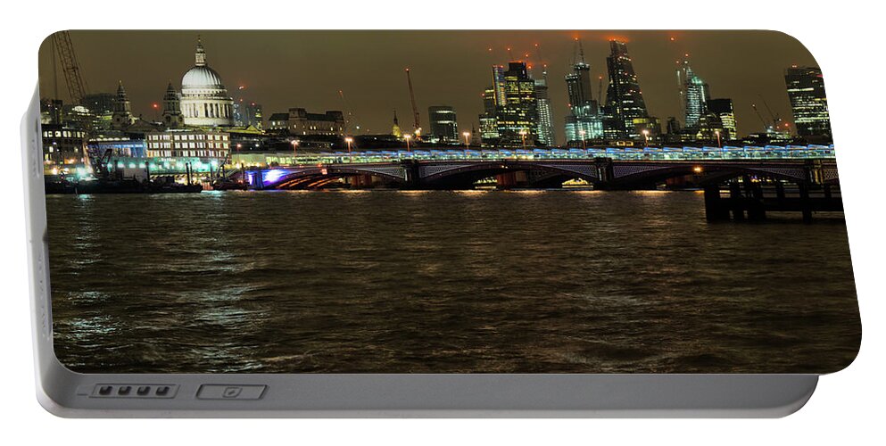 Thames Portable Battery Charger featuring the photograph Blackfriars Bridge in London by Angelo DeVal