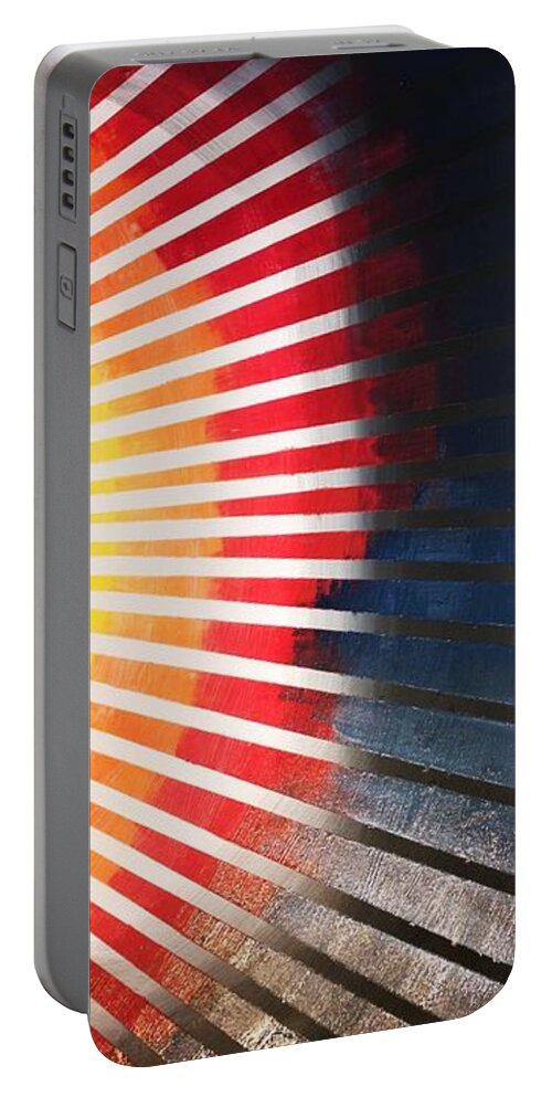 Abstract Painting Portable Battery Charger featuring the painting Blink of an eye 2 by Jarek Filipowicz