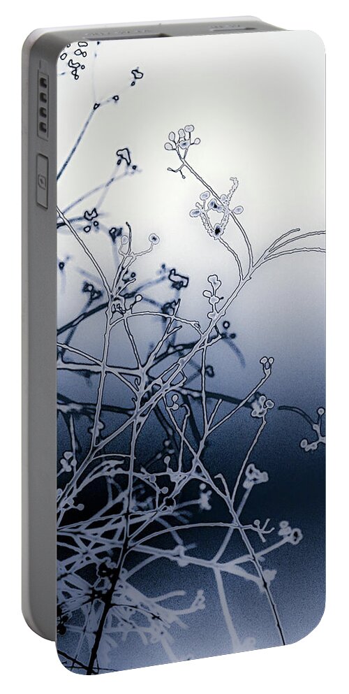 Branches Portable Battery Charger featuring the digital art Blue Abstract of Branches by W Craig Photography