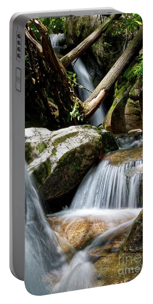 Nature Portable Battery Charger featuring the photograph Blue Hole Falls 11 by Phil Perkins
