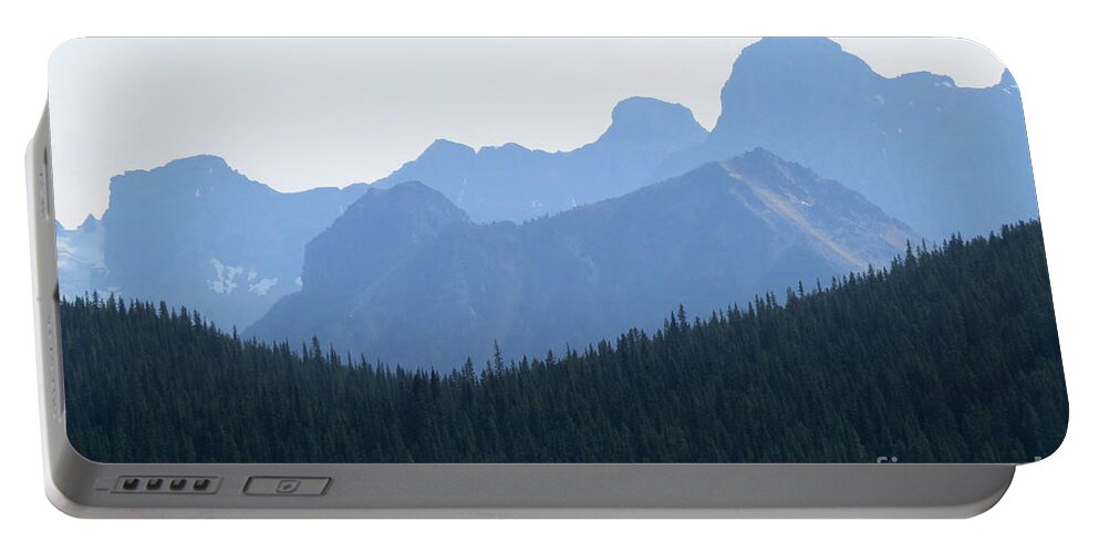 Scenic Portable Battery Charger featuring the photograph Blue Hue Mountains by Mary Mikawoz