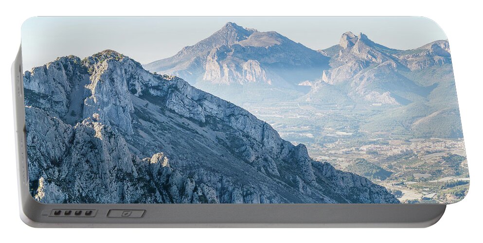 Mountains Portable Battery Charger featuring the photograph Blue mountain landscape by Adriana Mueller