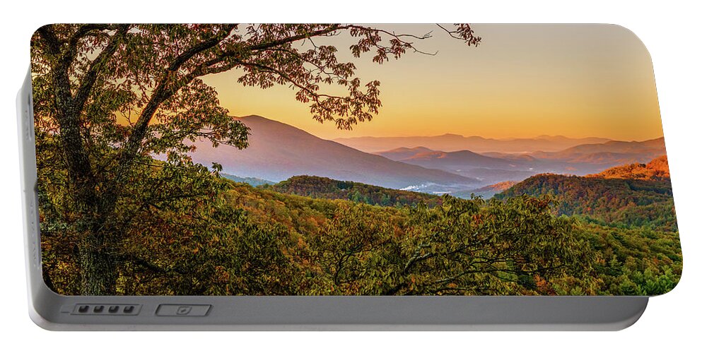 Landscape Portable Battery Charger featuring the photograph Waking Up Blue Ridge Parkway by Rachel Morrison