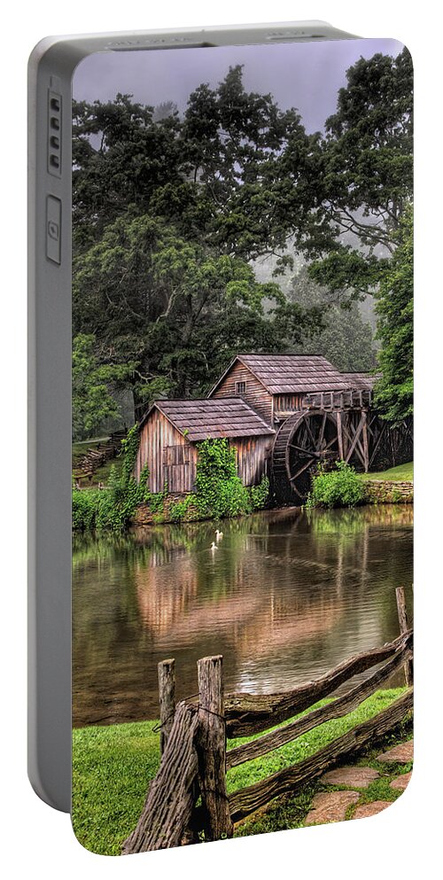 North Carolina Portable Battery Charger featuring the photograph Blue Ridge Parkway Mabry Mill 2 by Dan Carmichael
