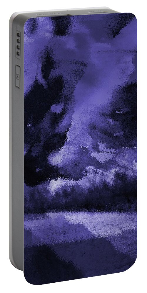 Landscape Portable Battery Charger featuring the photograph Blue Semi-Abstract Landscape by Itsonlythemoon -