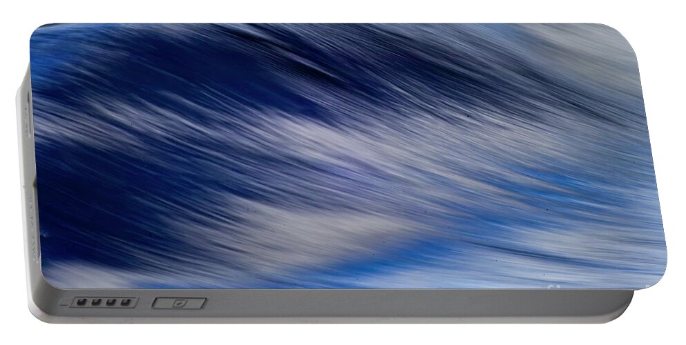 Wave Portable Battery Charger featuring the photograph Blue Wave by Heiko Koehrer-Wagner