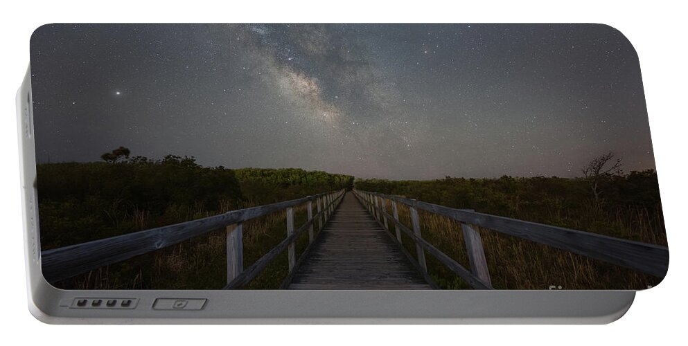 Milky Way Galaxy Portable Battery Charger featuring the photograph Boardwalk To The Stars by Michael Ver Sprill