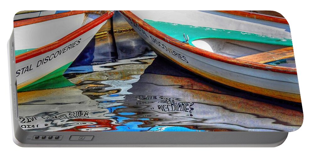 Seascape Portable Battery Charger featuring the photograph Boats on the Merrimac by Steve Brown