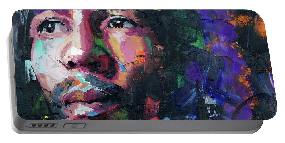 Bob Marley Portable Battery Charger featuring the painting Bob Marley V by Richard Day