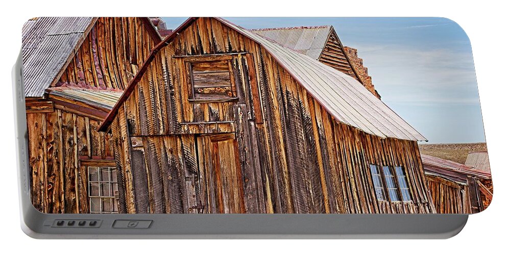Famous Place Portable Battery Charger featuring the photograph Bodie Buildings by David Desautel
