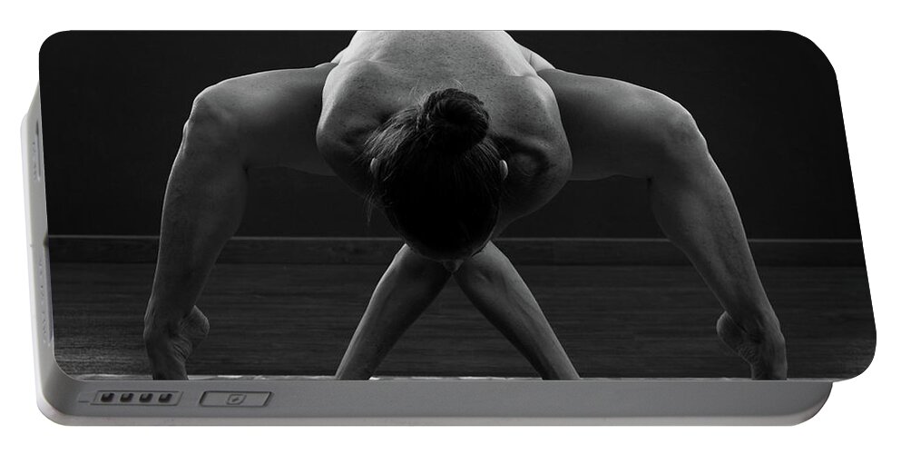 Yoga Portable Battery Charger featuring the photograph Body Symmetry by Josu Ozkaritz