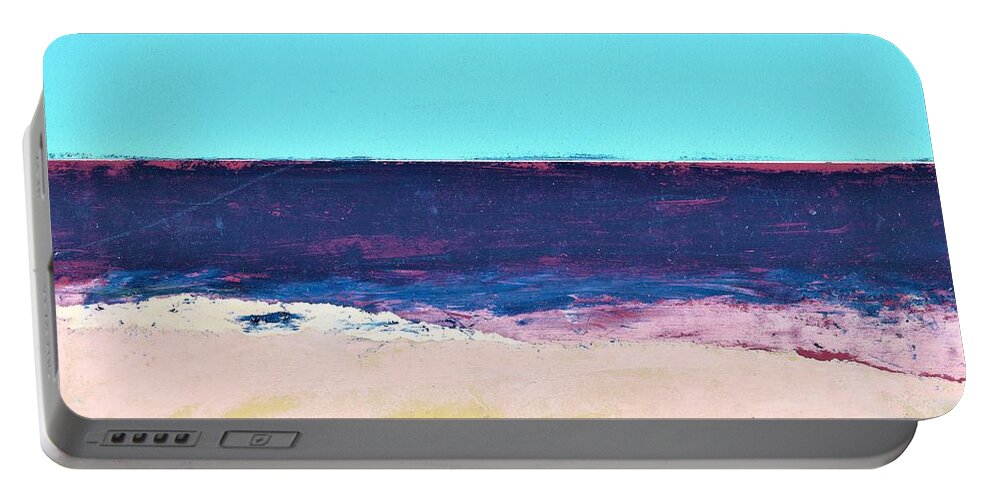 Seascape Portable Battery Charger featuring the painting Body Waves by Michael Baroff