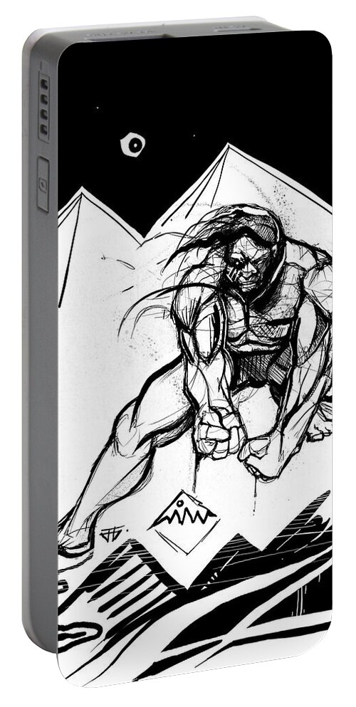 Bolder Boulder Ink Portable Battery Charger featuring the painting B8v8 Ink by John Gholson