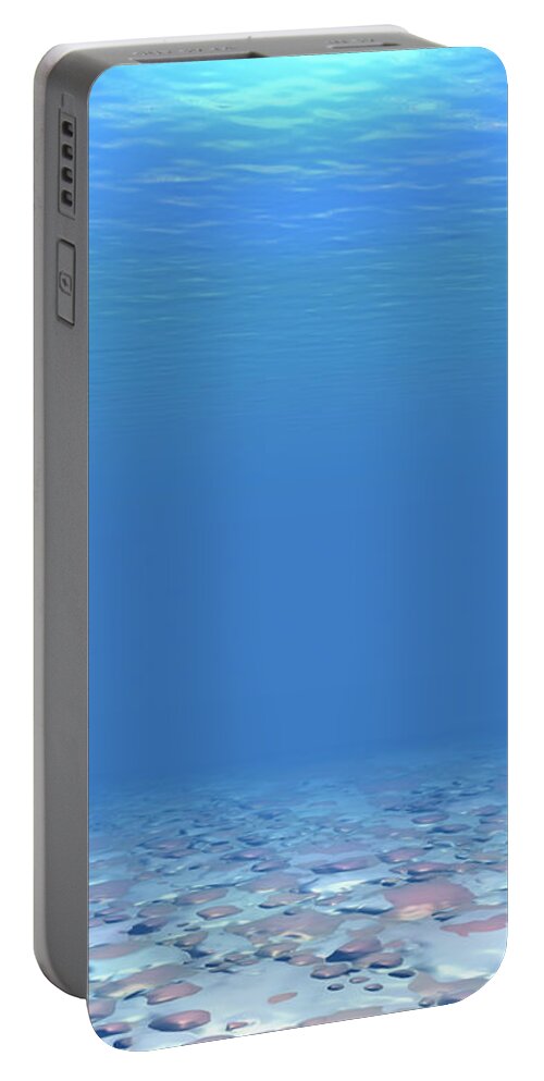 Sea Portable Battery Charger featuring the digital art Bottom of The Sea by Phil Perkins