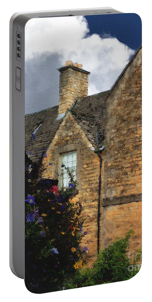 Bourton-on-the-water Portable Battery Charger featuring the photograph Bourton Back Alley by Brian Watt