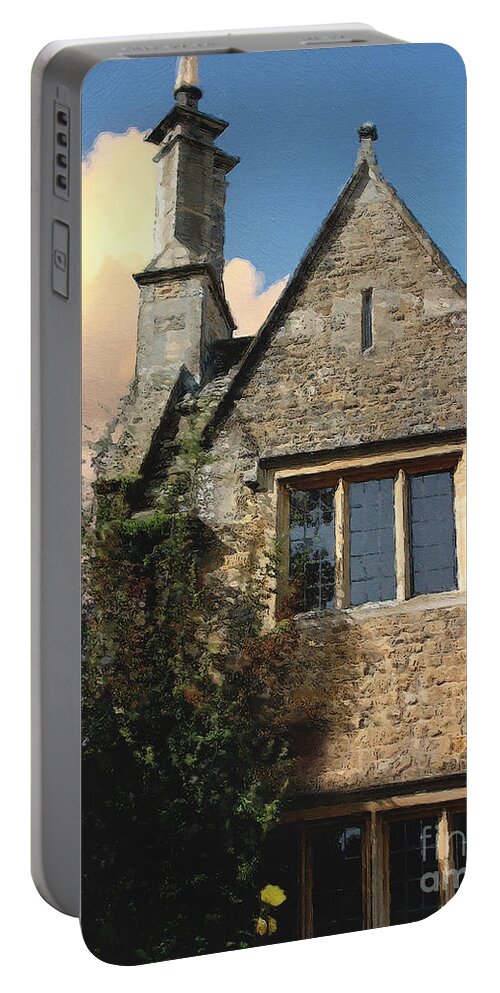 Bourton-on-the-water Portable Battery Charger featuring the photograph Bourton Sunset by Brian Watt