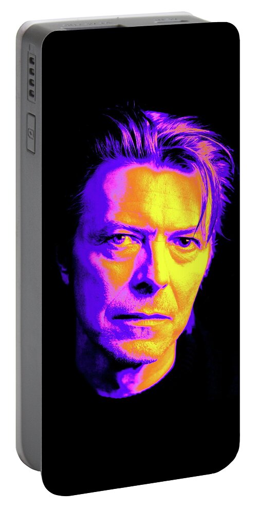 David Bowie Portable Battery Charger featuring the digital art Bowie by Larry Beat