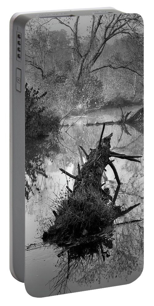 Black And White Portable Battery Charger featuring the photograph Boyden XX BW by David Gordon
