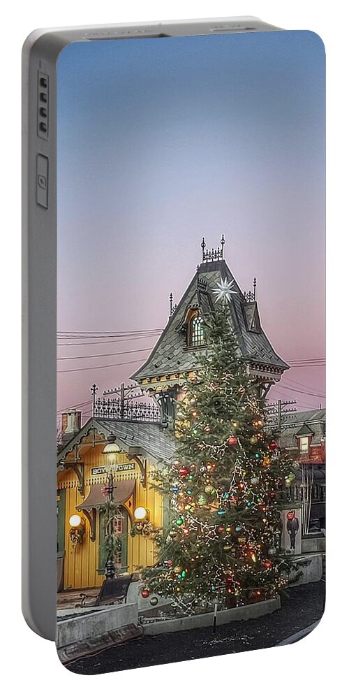 Boyertown Portable Battery Charger featuring the photograph Boyertown Holiday by Dark Whimsy