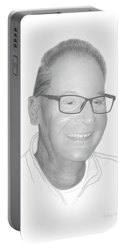 Portrait Portable Battery Charger featuring the drawing Brad by Conrad Mieschke