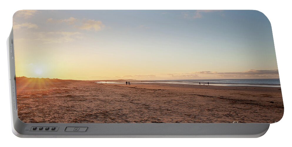 Brancaster Portable Battery Charger featuring the photograph Brancaster Beach North Norfolk at sunset by Simon Bratt