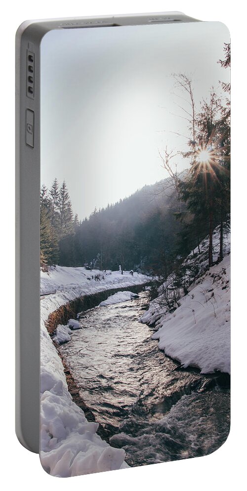 Masarykovo Udoli Portable Battery Charger featuring the photograph Breathtaking morning in Masarykovo udoli in Czech republic by Vaclav Sonnek