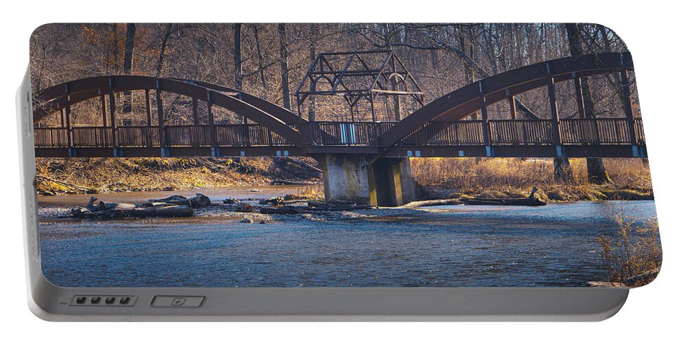 Afternoon Portable Battery Charger featuring the photograph Bright Winter Day at the Ford by Jason Fink