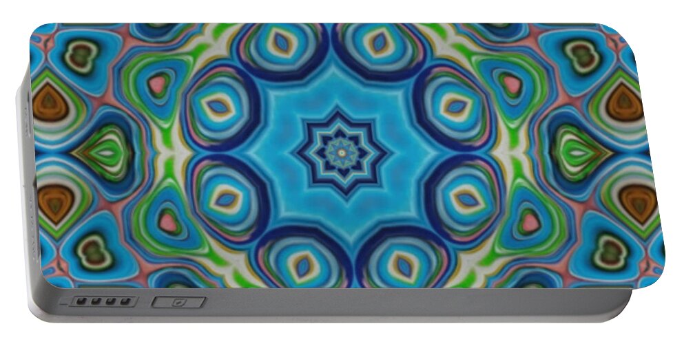 Bubbles Portable Battery Charger featuring the digital art Brilliant Bubbles by Designs By L
