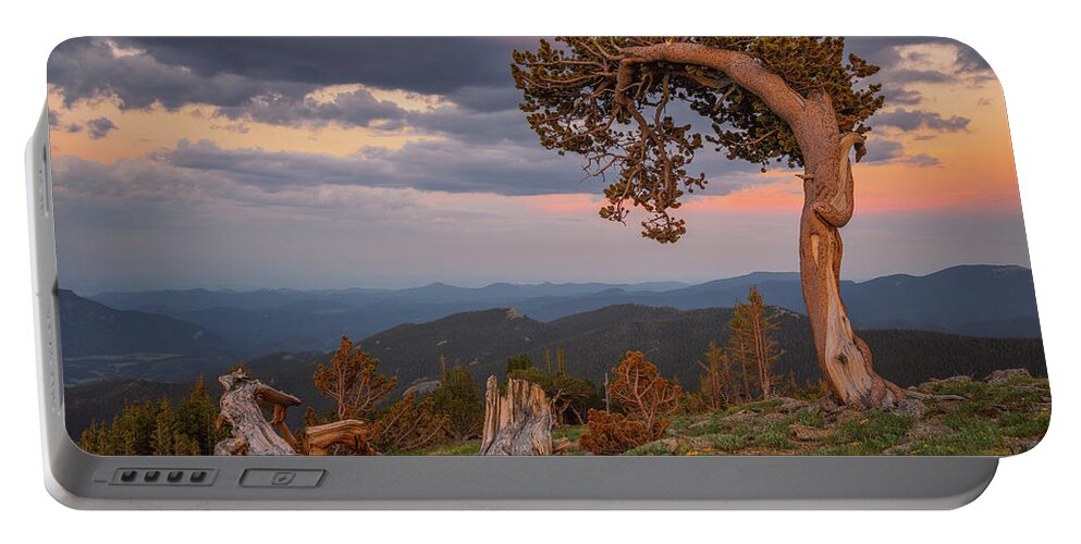 Sunset Portable Battery Charger featuring the photograph Bristlecone Sunset by Darren White