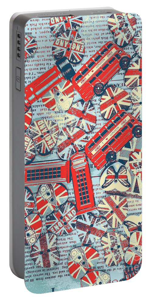 Britain Portable Battery Charger featuring the photograph British pop by Jorgo Photography