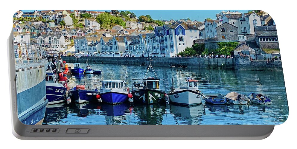 Brixham Portable Battery Charger featuring the photograph Brixham in Summer by Loretta S