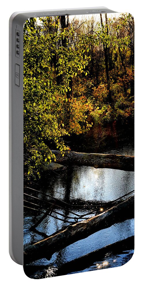 Tranquil Portable Battery Charger featuring the photograph Broad Run Autumn No. 1 by Steve Ember