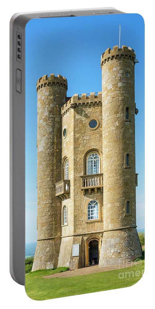 Broadway Tower Portable Battery Charger featuring the photograph Broadway Tower, Cotswolds, England by Neale And Judith Clark