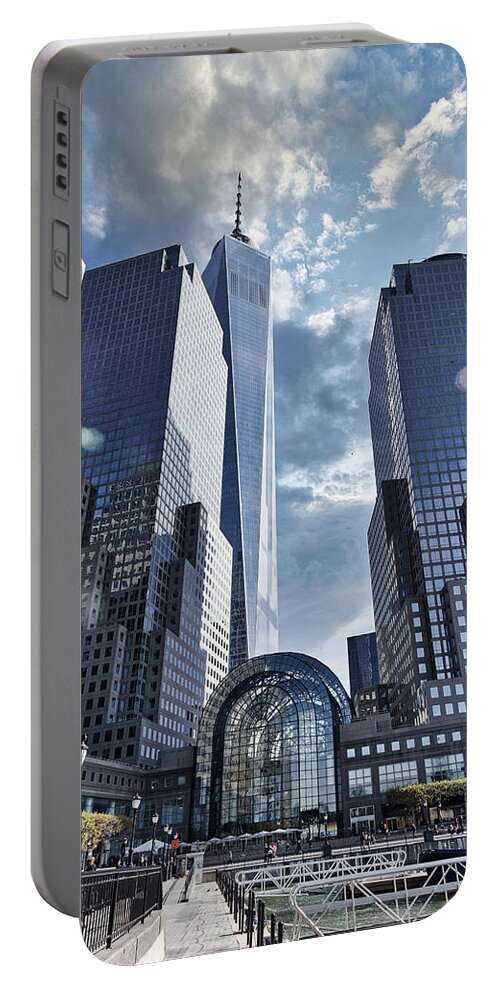 World Trade Center Portable Battery Charger featuring the photograph Brookfield Place and Freedom Tower New York City by Russel Considine