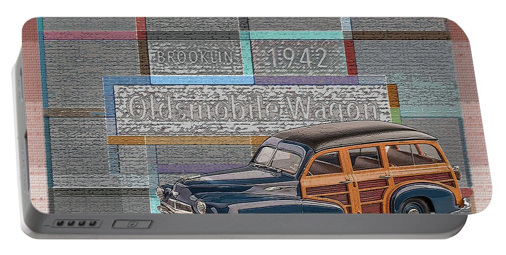 Brooklin Models Portable Battery Charger featuring the digital art Brooklin Models / Oldsmobile Wagon by David Squibb