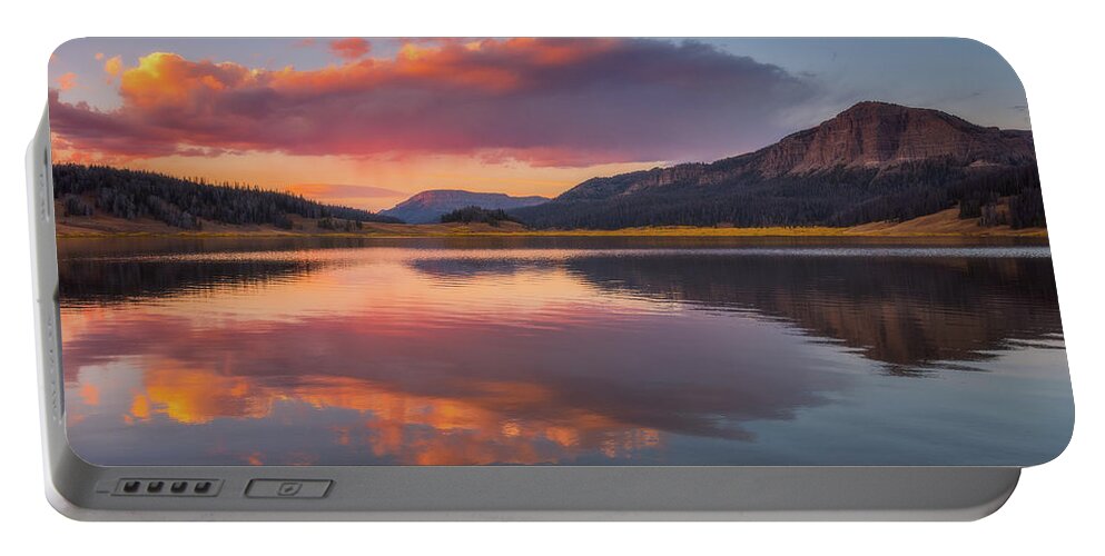 Brooks Lake Portable Battery Charger featuring the photograph Brooks Lake Sunset by Darren White
