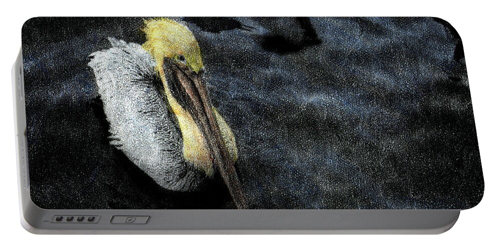 Painted Portable Battery Charger featuring the photograph Brother Pelican Mindscape by Wayne King
