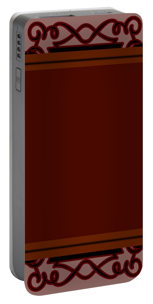 Brown Portable Battery Charger featuring the digital art Brown Towel Design by Delynn Addams