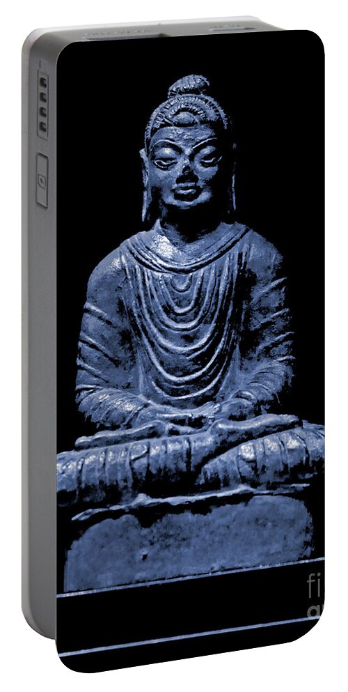 Buddha Portable Battery Charger featuring the photograph Buddha Blue by Marisol VB